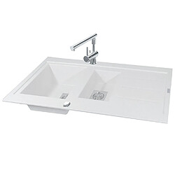 Évier de cuisine 1.5 Cuve - Blanc