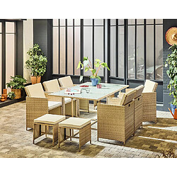 Bestmobilier salon de jardin Fira 10 places - Beige