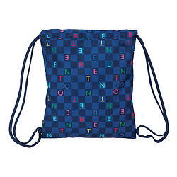 Benetton Sac à dos serré par des ficelles Benetton Damero Blue Marine