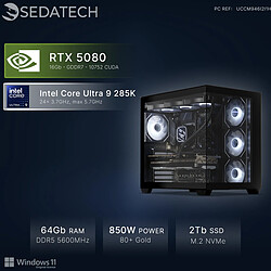 Sedatech PC Gamer Pro Maxi Vision • Intel Core Ultra 9 285K • RTX5080 • 64Go DDR5 • 2To SSD M.2 • Windows 11