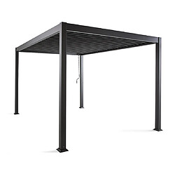 Bestmobilier Cherry - pergola bioclimatique - aluminium - 4x3m - gris anthracite