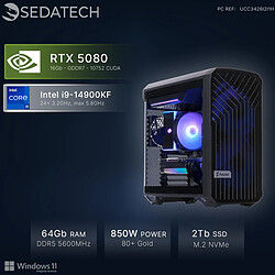 Sedatech Workstation, Intel i9-14900KF, RTX5080, 64Go DDR5, 2To SSD, Win 11