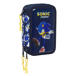 Sonic Pochette à crayons triple Sonic City Bleu