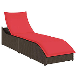 Chaise longue VidaXL - Marron