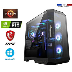 PC Gamer MSI Ryzen 7 5700X - RTX 4060 8Go MSI Gaming X - 32Go Ram - SSD 1To + HDD 4To - M100R PZ - Windows 11