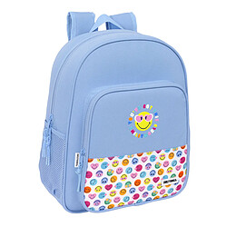 Smiley Cartable Smiley Joyful Bleu Multicouleur Cartable - Rembourrage ergonomique - Adaptable au chariot - Poche avant avec fermeture éclair - 32 x 38 x 12 cm