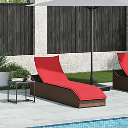Chaise longue VidaXL - Marron