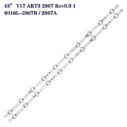 Bande de rétroéclairage LED TV LG Barre LED de rétroéclairage TV - 10 diodes - Compatible WEI55V0 E74739 V17 - Remplacement pour séries LG 43"