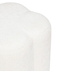 Avis Atmosphera Pouf fleur en tissu chenille LAVON - Blanc