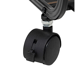 Avis Five Simply Smart Étagère à roulettes 2 niveaux en métal et bois - Noir