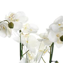Atmosphera Orchidée artificielle avec vase en céramique blanc - H. 53 cm