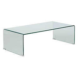 Atmosphera Table basse rectangulaire en verre LENIA - Transparent