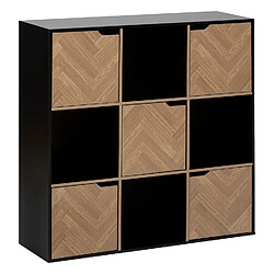 Five Simply Smart Étagère 9 cases Mix'n Door CHEVRONS - Beige et noir