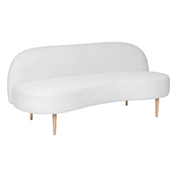 Atmosphera Banquette en bouclette INSI - 2 Places - Blanc