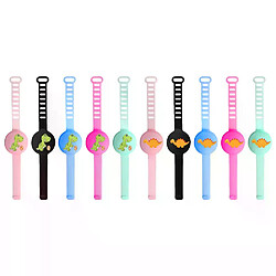 Bracelet distributeur de gel portable Bracelet en silicone souple avec bouteille à bec - Contenance 10mL - Pour liquides et gels