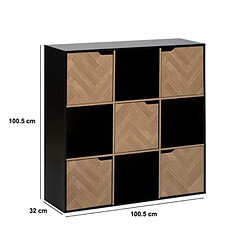 Avis Five Simply Smart Étagère 9 cases Mix'n Door CHEVRONS - Beige et noir