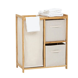 Five Simply Smart Étagère avec 1 panier à linge et 2 paniers de rangement TIDY BOX - Beige