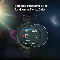 Avis 2 pièces de Film de protection en verre trempé pour montre intelligente, étui de protection d'écran, accessoires pour montre GPS Garmin Tactix Delta