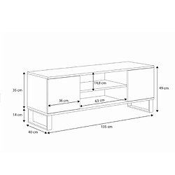 1001jouets Meuble TV industriel - Noir
