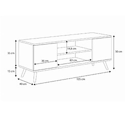 1001jouets Meuble TV scandinave - Blanc