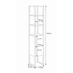 1001jouets Armoire haute Laura - Noir