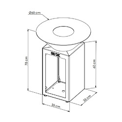 GRILL CHIC AUVERGNAT Simple Cuve Corten - Brasero bois intégré pas cher