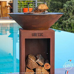 GRILL CHIC AUVERGNAT Simple Cuve Corten - Brasero bois intégré