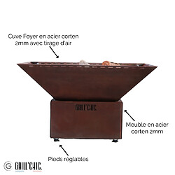 Avis GRILL CHIC MINI CEVENOL Simple Cuve Corten - Brasero L