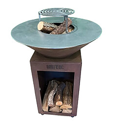 GRILL CHIC AUVERGNAT Simple Cuve Corten - Brasero bois intégré