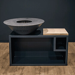 GRILL CHIC TRADITIONNEL Double Cuve Aluminium - Brasero 103 cm