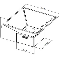 GRILL CHIC MINI CEVENOL Simple Cuve Corten - Brasero L pas cher
