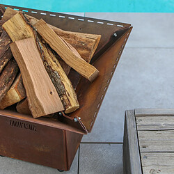 GRILL CHIC CEVENOL POOL Simple Cuve Corten - Brasero carré