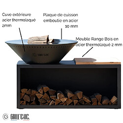 Avis GRILL CHIC TRADITIONNEL Double Cuve Acier - Anthracite