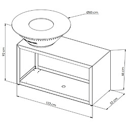 GRILL CHIC Traditionnel Double Cuve Acier - Noir pas cher