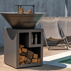 GRILL CHIC Classique Double Cuve Aluminium - Anthracite