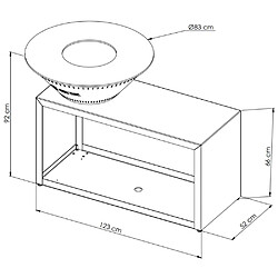 GRILL CHIC TRADITIONNEL Double Cuve Acier - Anthracite pas cher