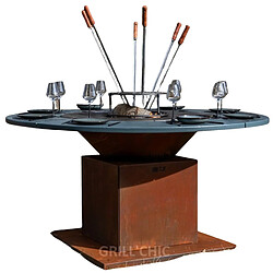 Avis GRILL CHIC Festif Pool Double Cuve Corten - Imitation Corten