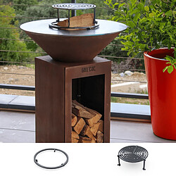 GRILL CHIC Découverte Cevenol Simple Cuve Corten - Avec rangement bois