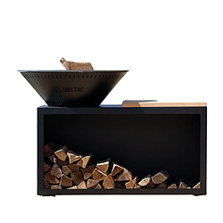 GRILL CHIC TRADITIONNEL Double Cuve Acier - Noir