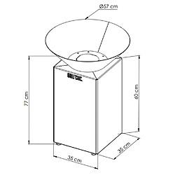GRILL CHIC Auvergnat Simple Cuve Corten - Rond pas cher