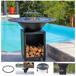 Grill Chic Pack Printemps - Brasero Classique Double Cuve Acier - Noir