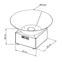 GRILL CHIC Mini Cevenol Simple Cuve Corten - L Rond pas cher