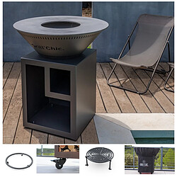 Grill Chic Pack Printemps - Brasero Classique Double Cuve Aluminium - Rouge