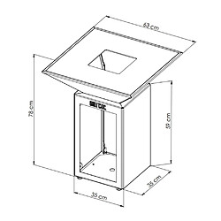GRILL CHIC Auvergnat Simple Cuve Corten - Avec rangement bois pas cher
