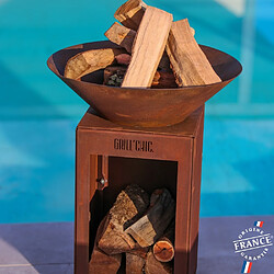 GRILL CHIC Cevenol Simple Cuve Corten - Avec rangement bois
