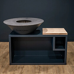 GRILL CHIC TRADITIONNEL Double Cuve Aluminium - Noir pas cher