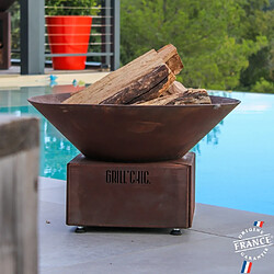 GRILL CHIC Mini Cevenol Simple Cuve Corten - L Rond