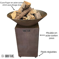 Avis GRILL CHIC Auvergnat Simple Cuve Corten - Rond