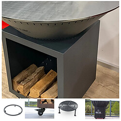 Grill Chic Pack Printemps - Brasero Classique Double Cuve Acier - Anthracite