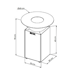 GRILL CHIC AUVERGNAT Simple Cuve Corten pas cher